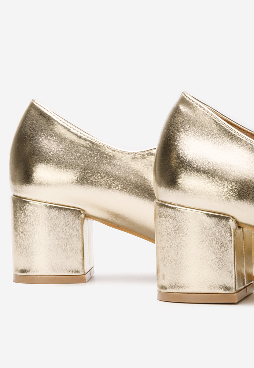 Décolleté tacco largo Milady oro