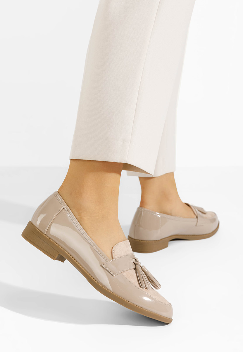 Mocassini donna eleganti Kayia beige