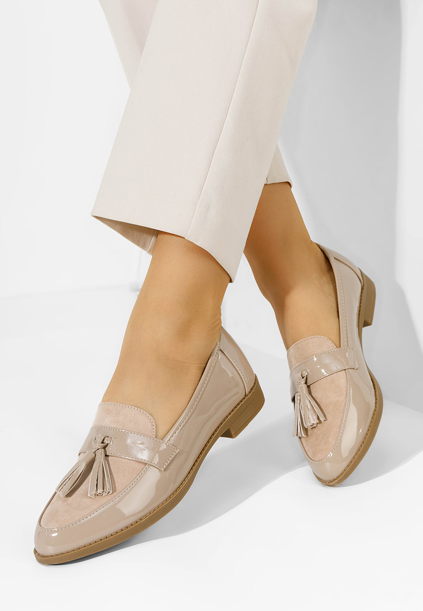 Mocassini donna eleganti Kayia beige