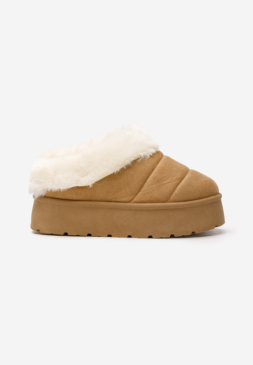 Ciabatte platform Dierra camel