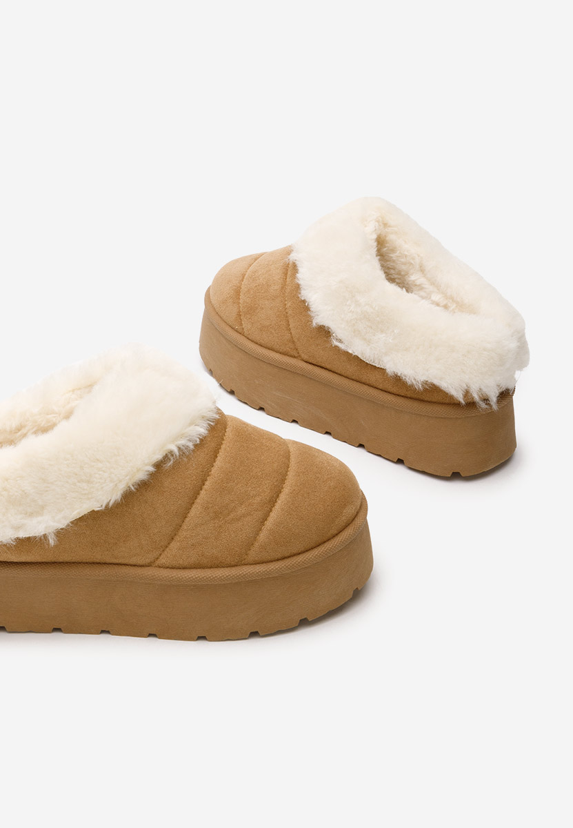 Ciabatte platform Dierra camel