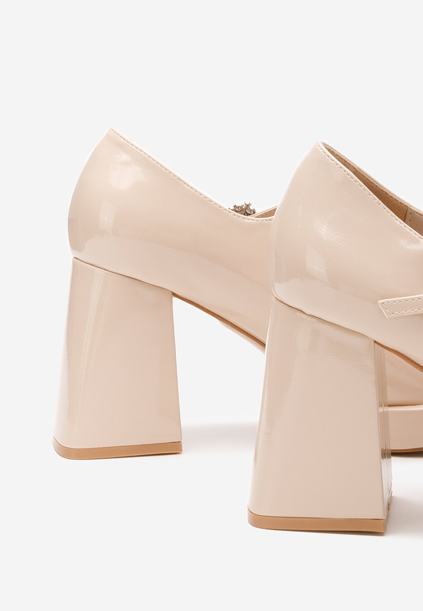 Décolleté tacco largo Elany beige