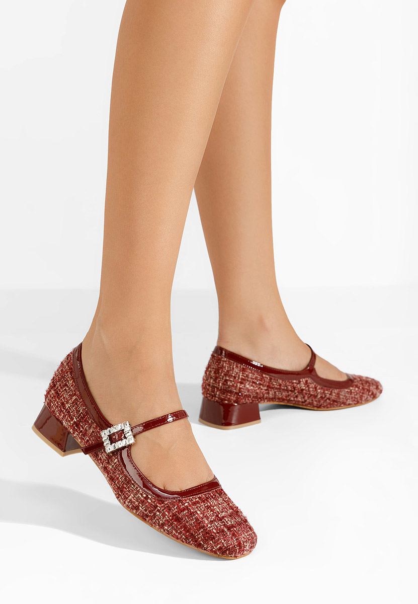 Décolleté tacco basso Milina rosso