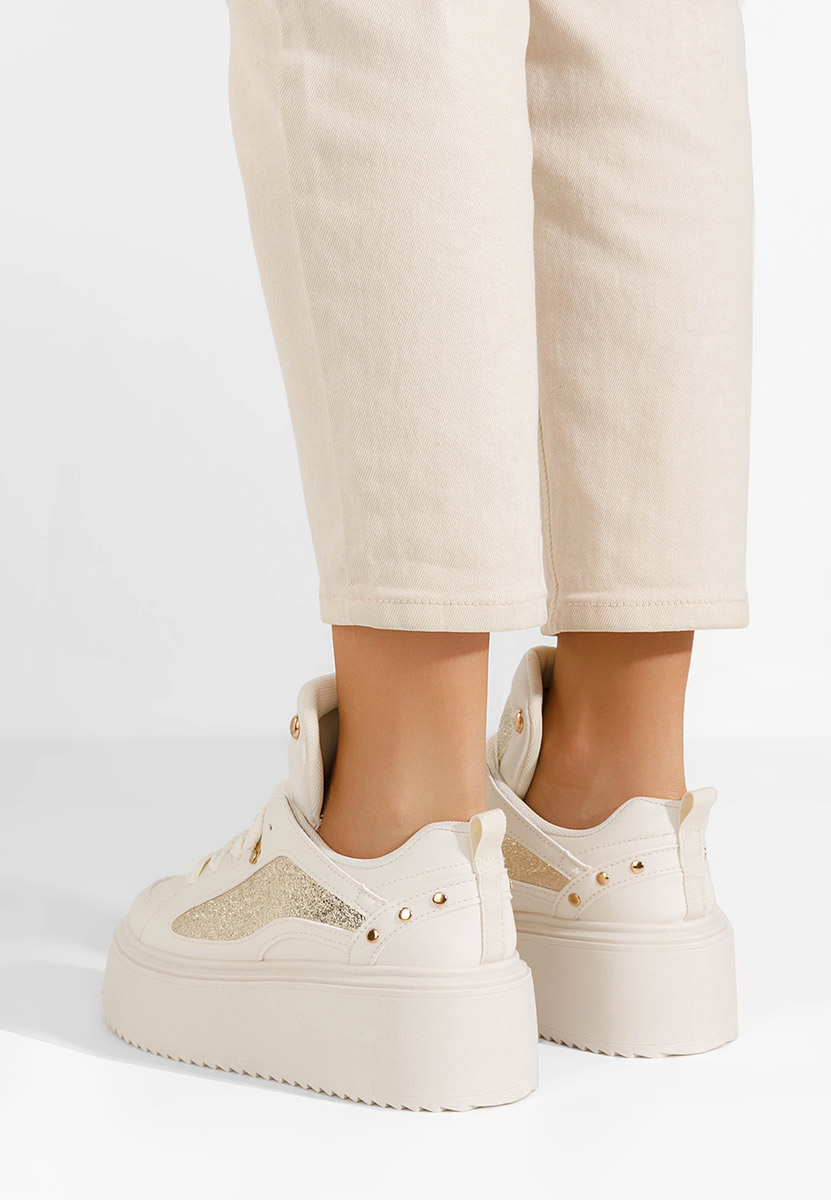 Sneakers con plateau Litene beige