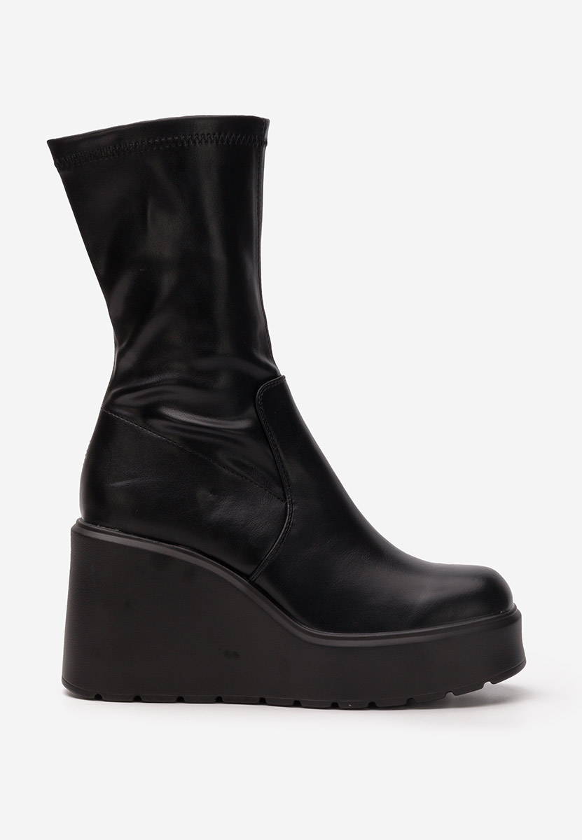 Stivaletti con plateau Rozlin V2 nero