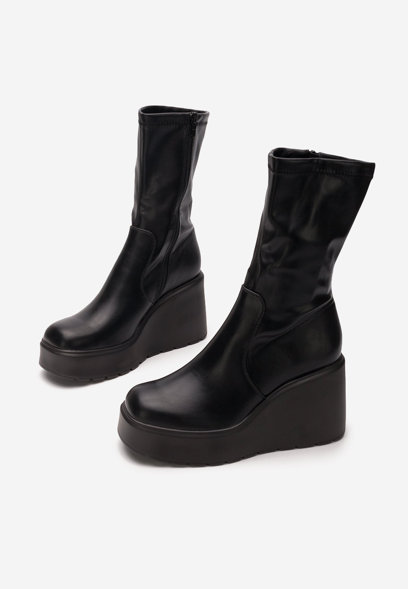 Stivaletti con plateau Rozlin V2 nero