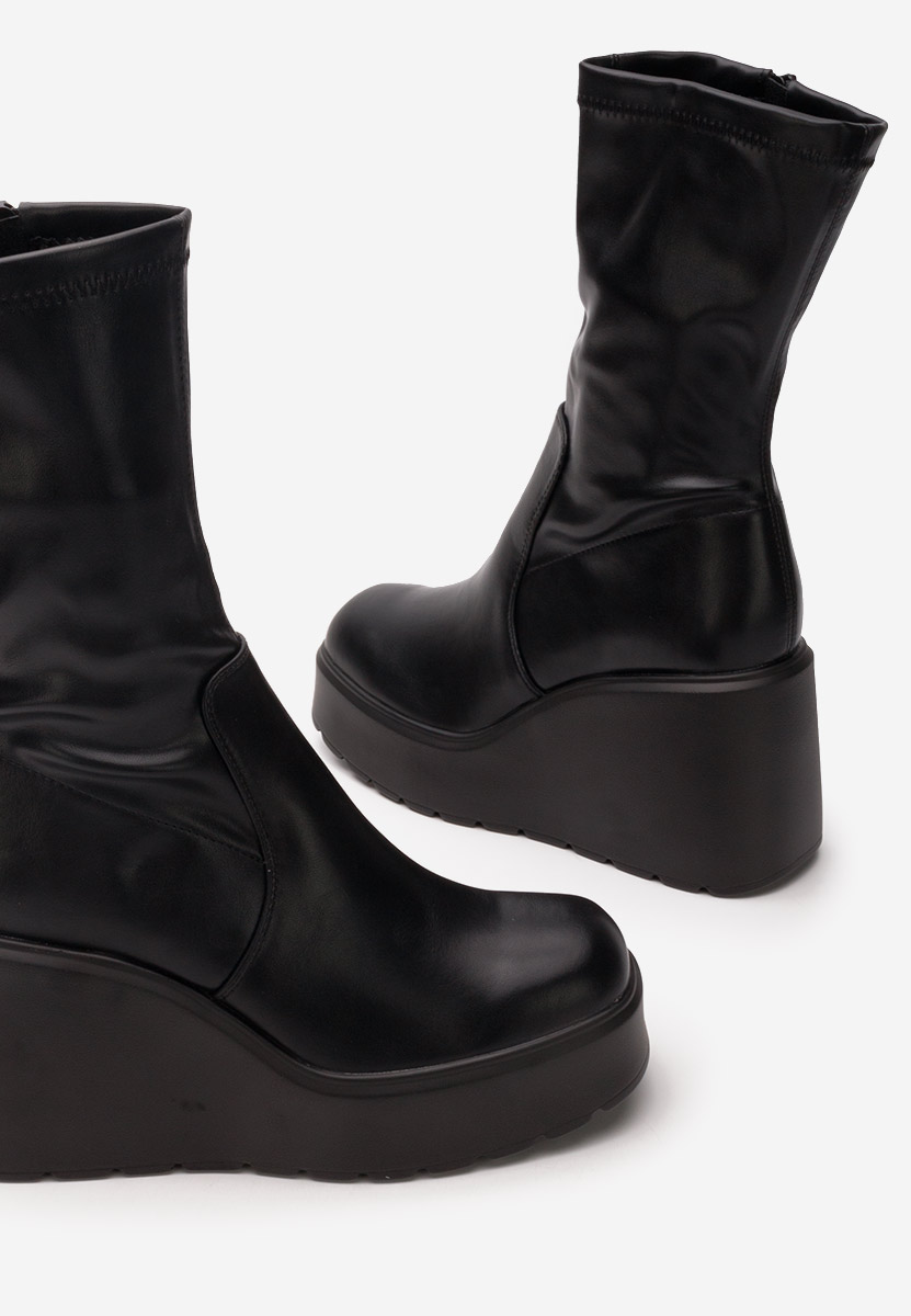 Stivaletti con plateau Rozlin V2 nero