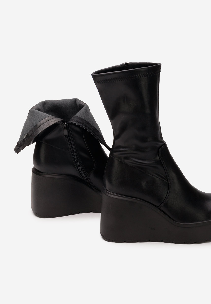 Stivaletti con plateau Rozlin V2 nero