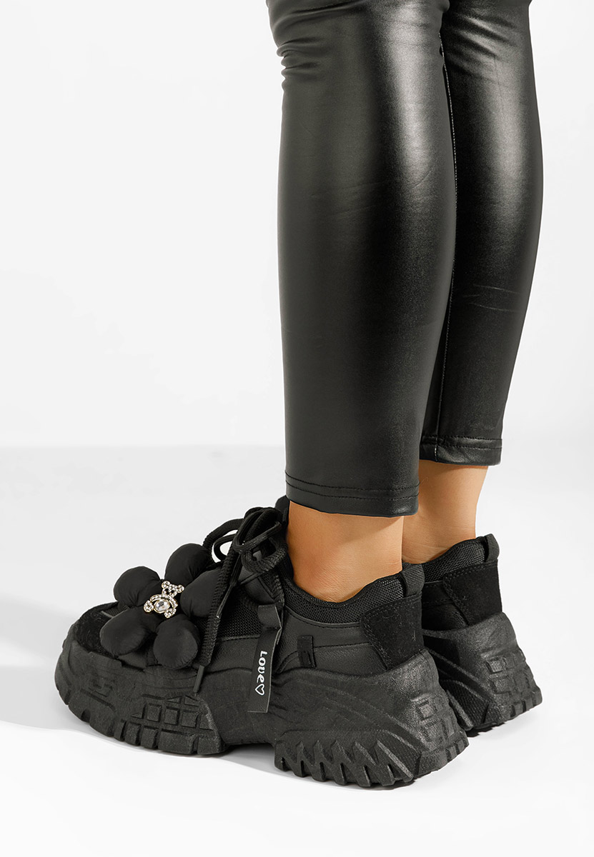 Sneakers con zeppa Shaina nero