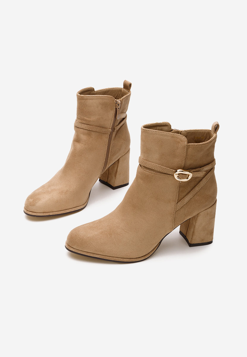 Tronchetti con tacco largo Cherri cachi