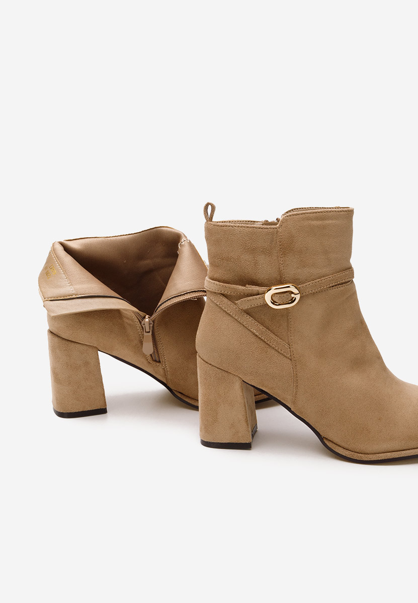 Tronchetti con tacco largo Cherri cachi