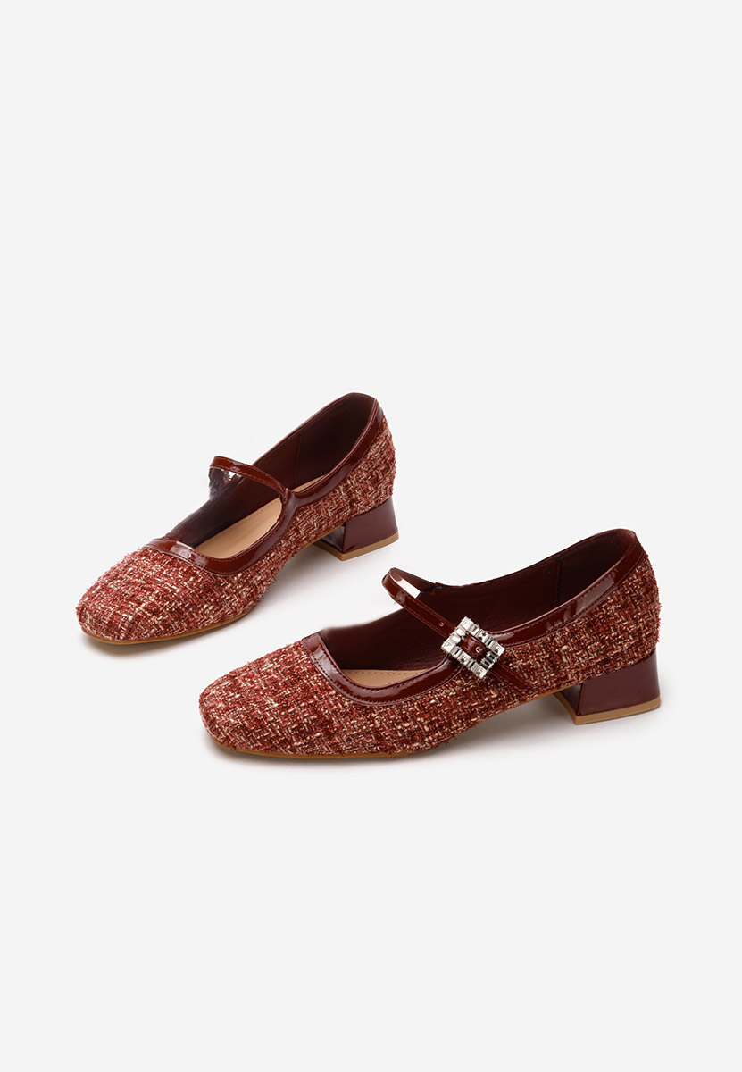 Décolleté tacco basso Milina rosso