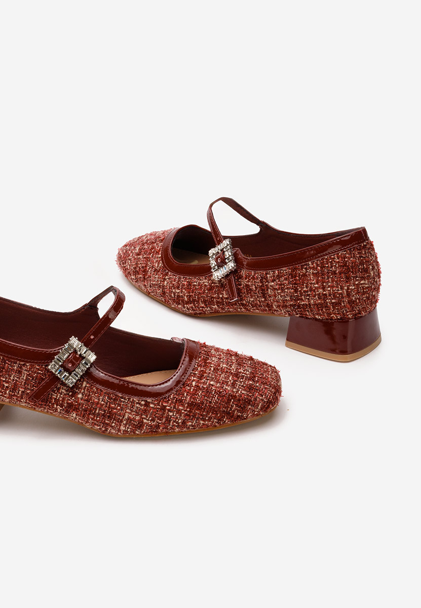 Décolleté tacco basso Milina rosso