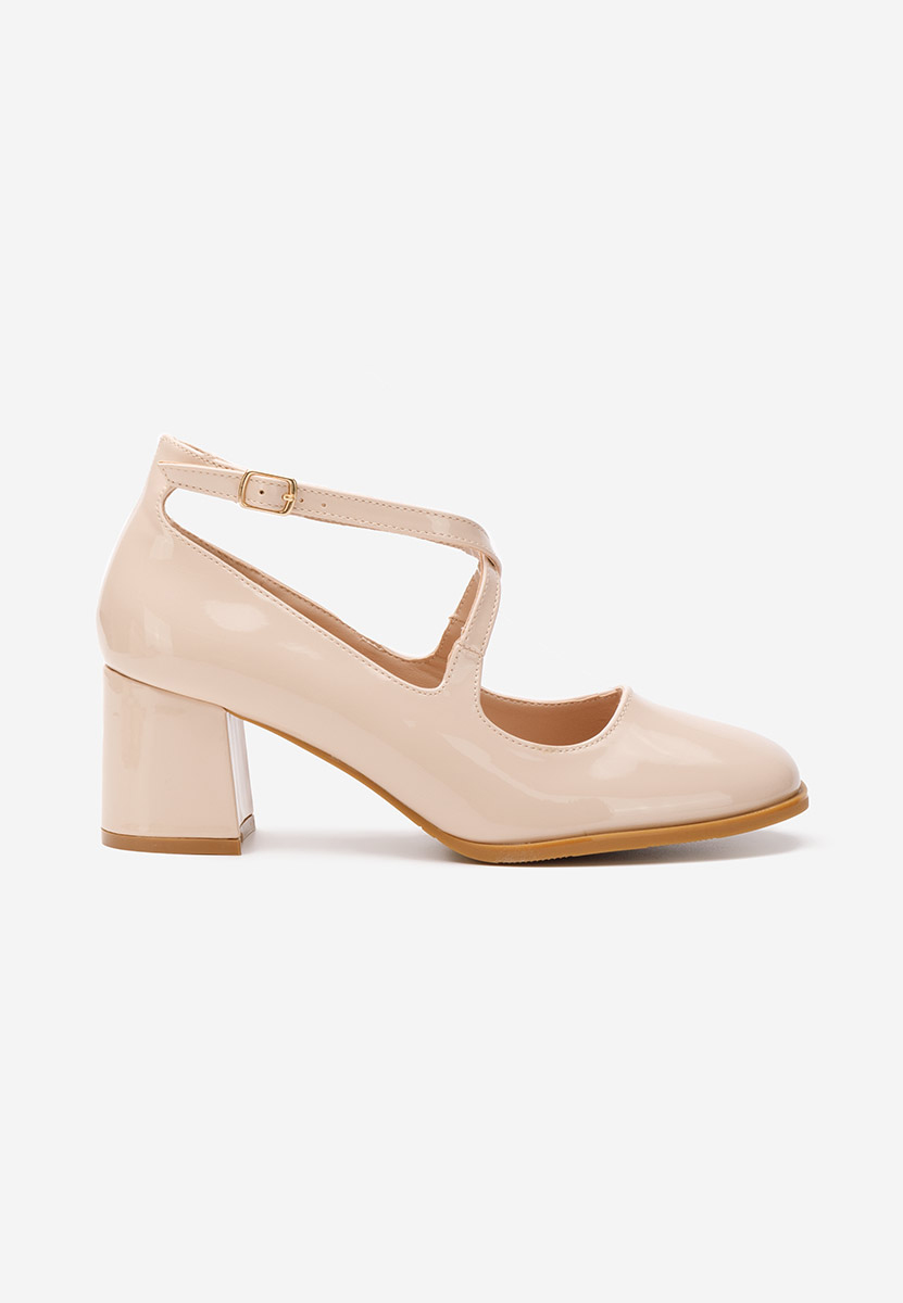 Décolleté tacco largo Enoida beige