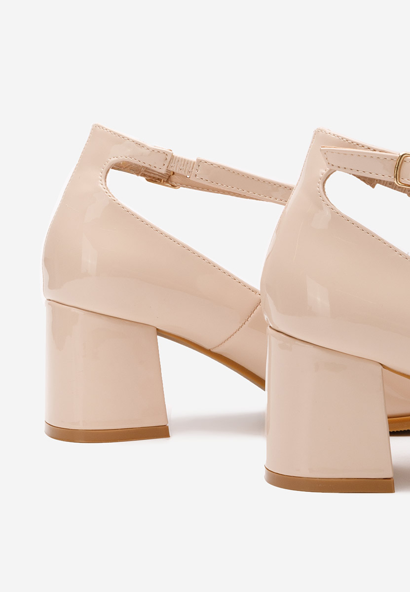 Décolleté tacco largo Enoida beige