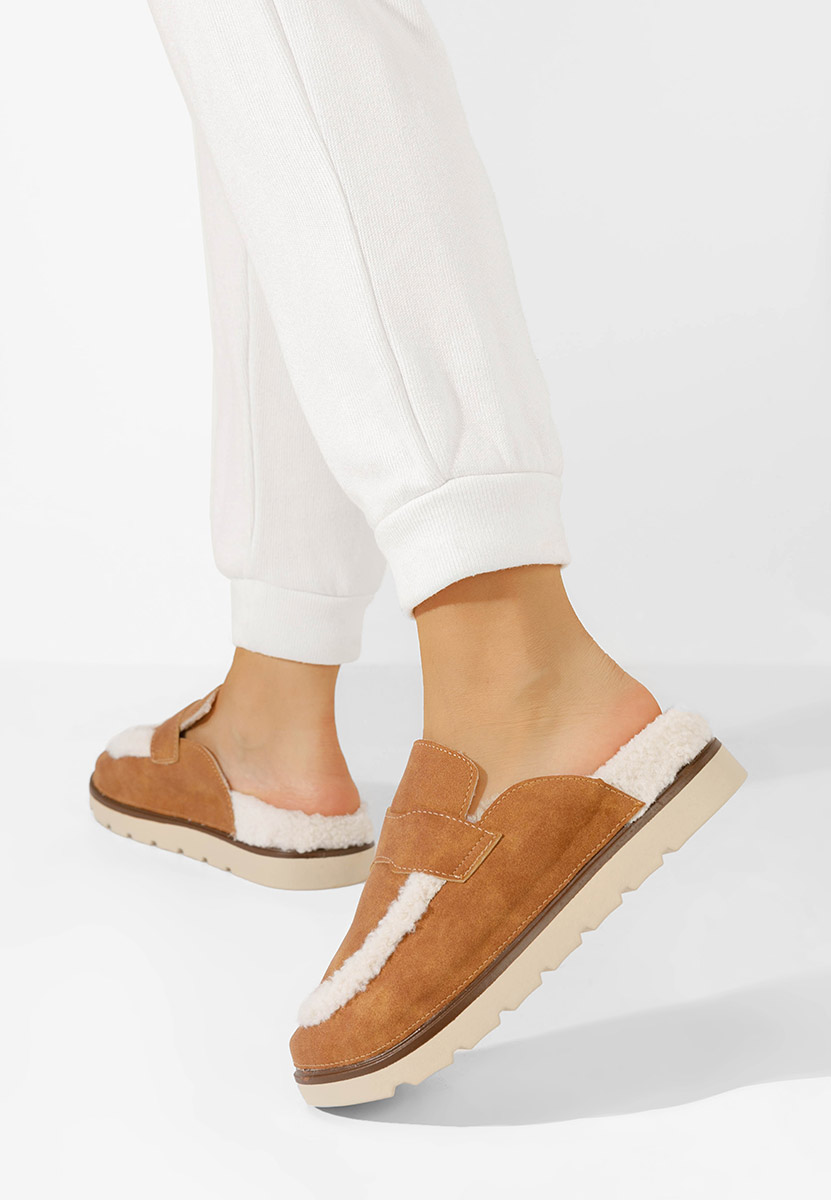 Ciabatte donna Naida camel