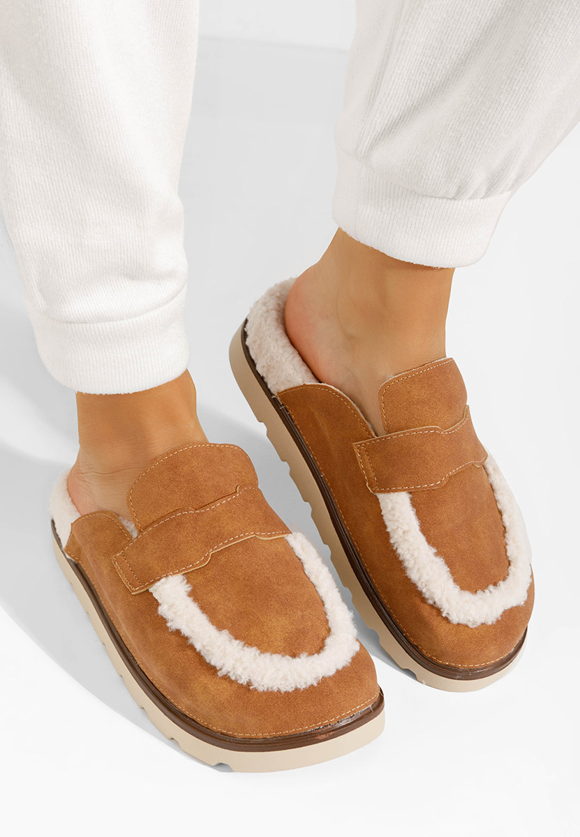 Ciabatte donna Naida camel