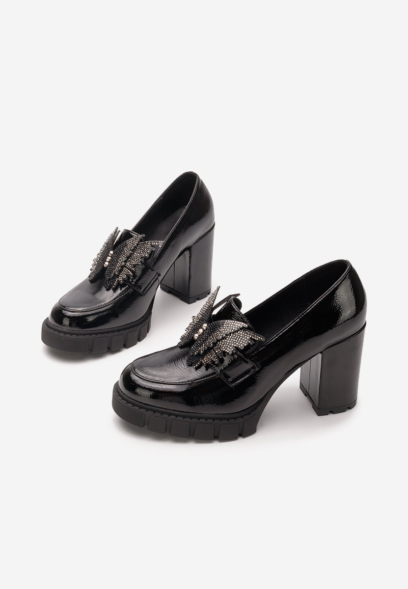 Mocassini con tacco Alishia nero
