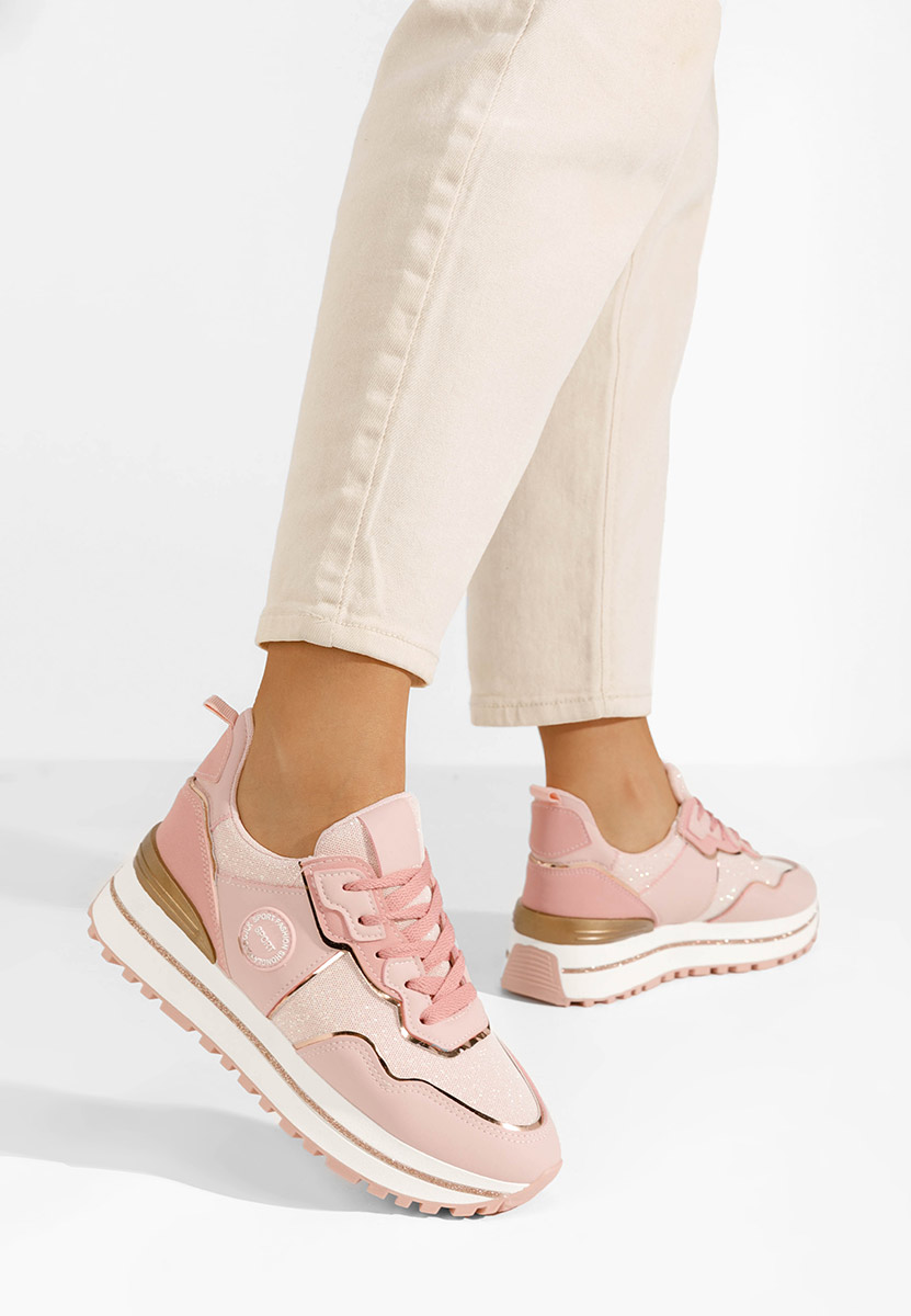 Sneakers con zeppa Dessie rosa