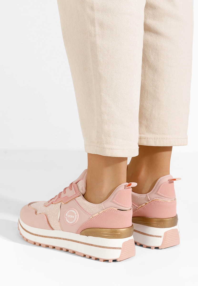 Sneakers con zeppa Dessie rosa