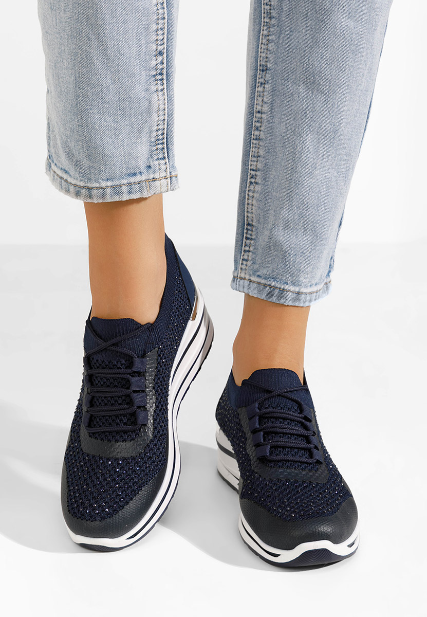 Sneakers con zeppa Gladise blu marine