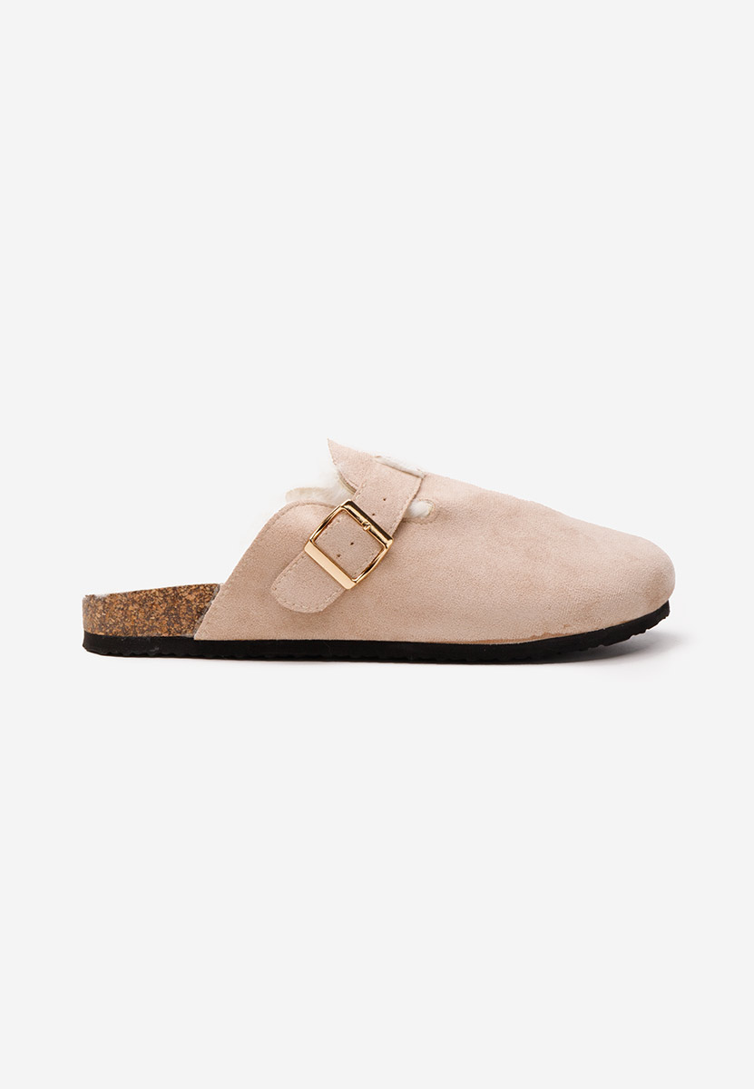 Pantofola donna invernale Jasha beige