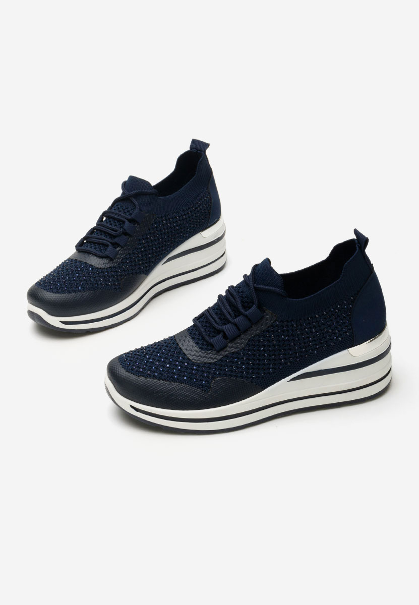 Sneakers con zeppa Gladise blu marine