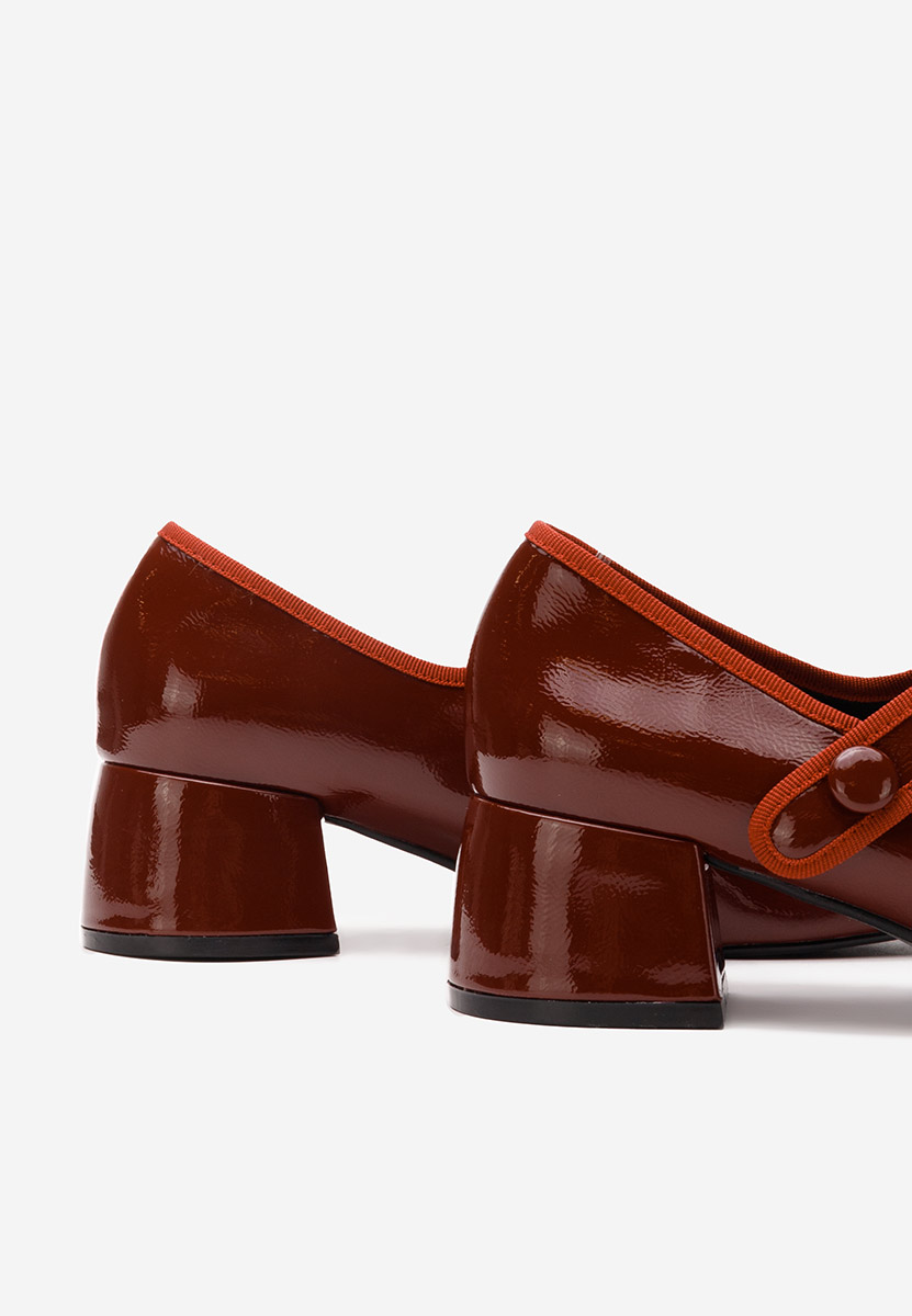 Décolleté tacco largo Annaliese rosso