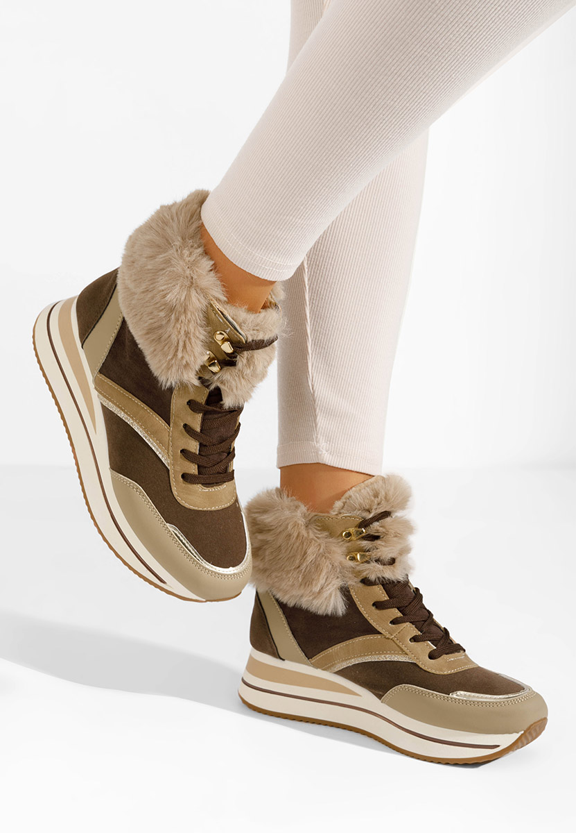 Sneakers donna invernali Mariah marrone