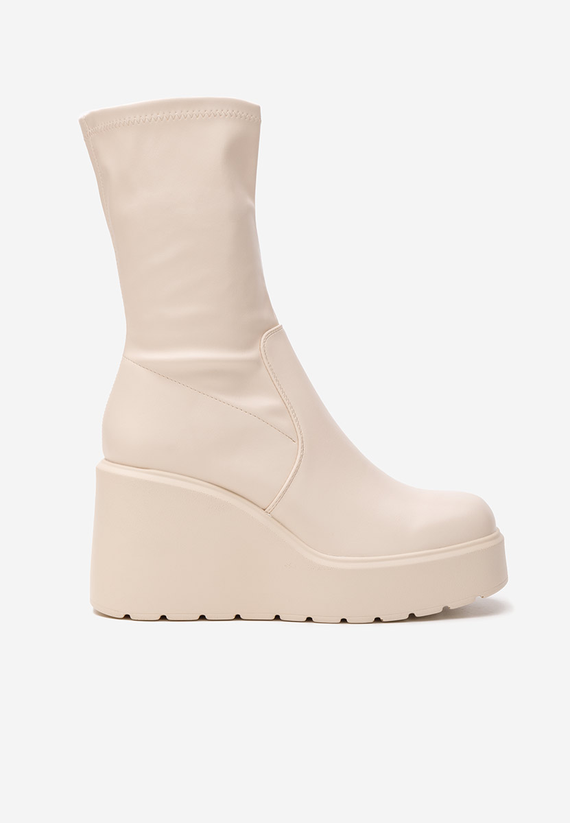 Stivaletti con plateau Rozlin V2 beige
