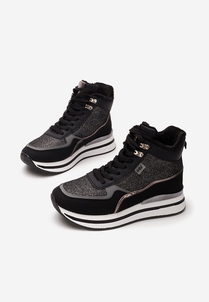 Sneakers donna alte Cindya nero