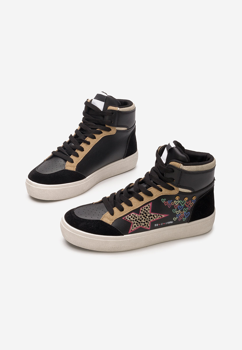 Sneakers donna alte Morella nero