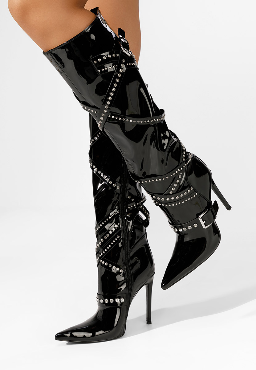 stivali alti con tacco a spillo Charlsie nero