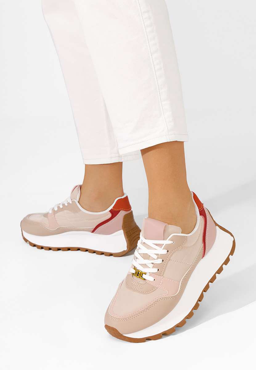 Sneakers con plateau Vivianna rosa