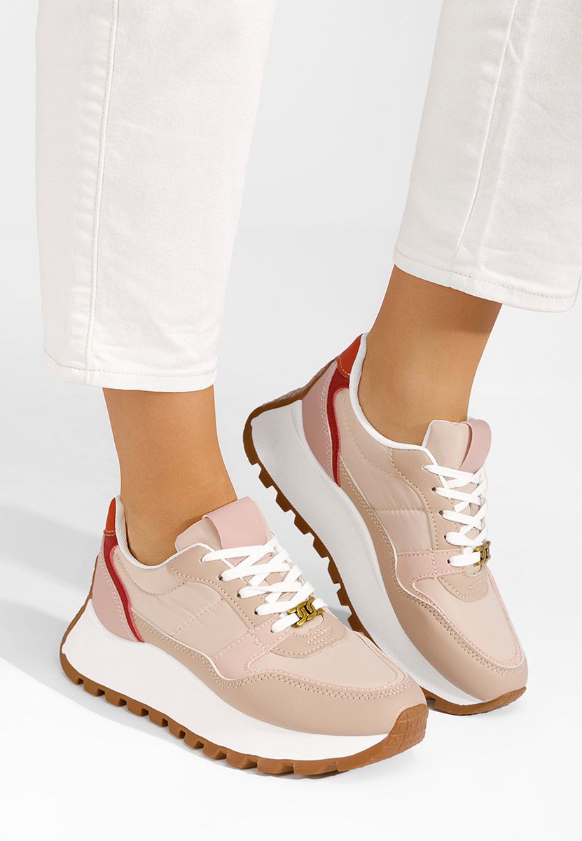 Sneakers con plateau Vivianna rosa