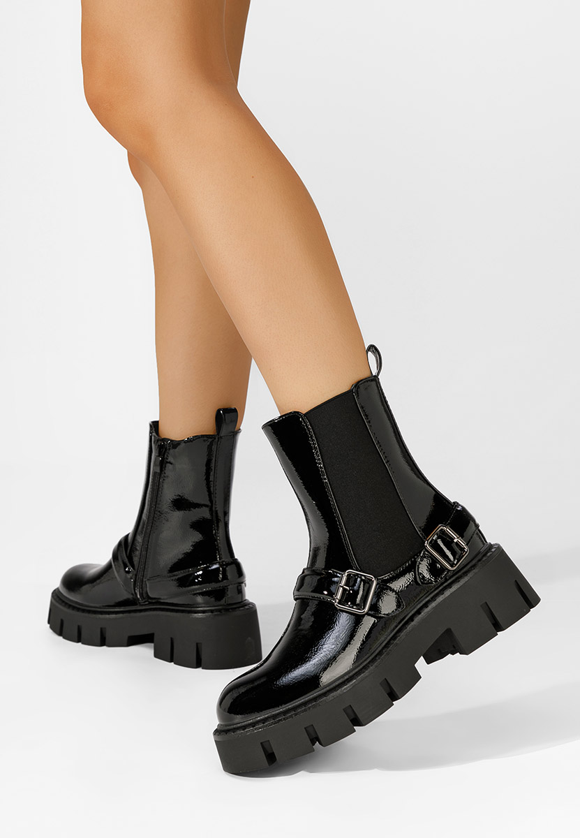 Stivaletti con plateau Carolinne nero