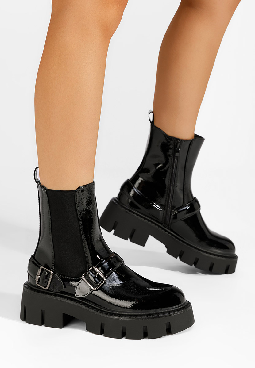 Stivaletti con plateau Carolinne nero