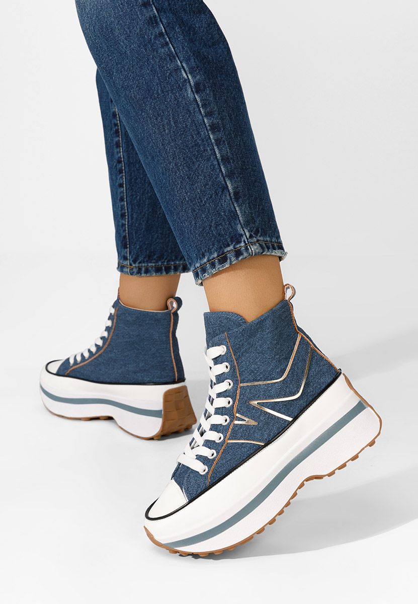 Sneakers con plateau Kathie blu