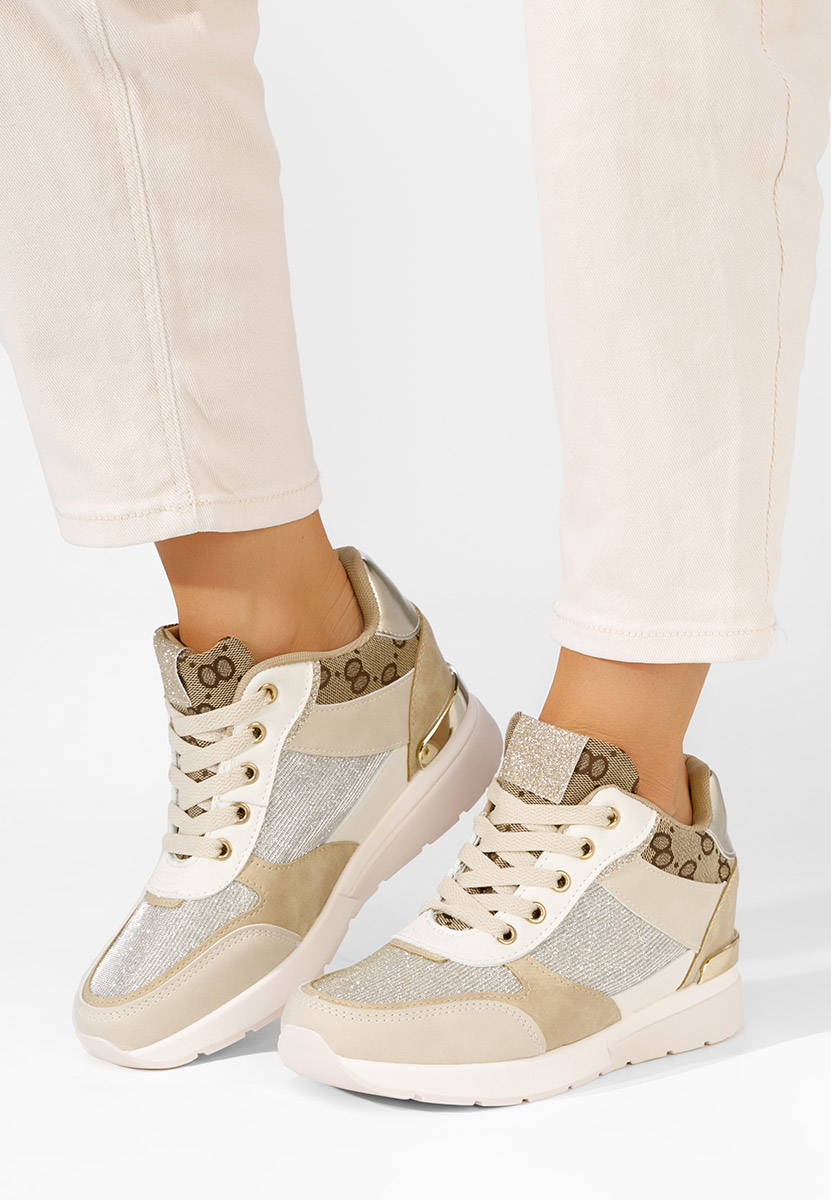 Sneakers con zeppa interna Kali beige