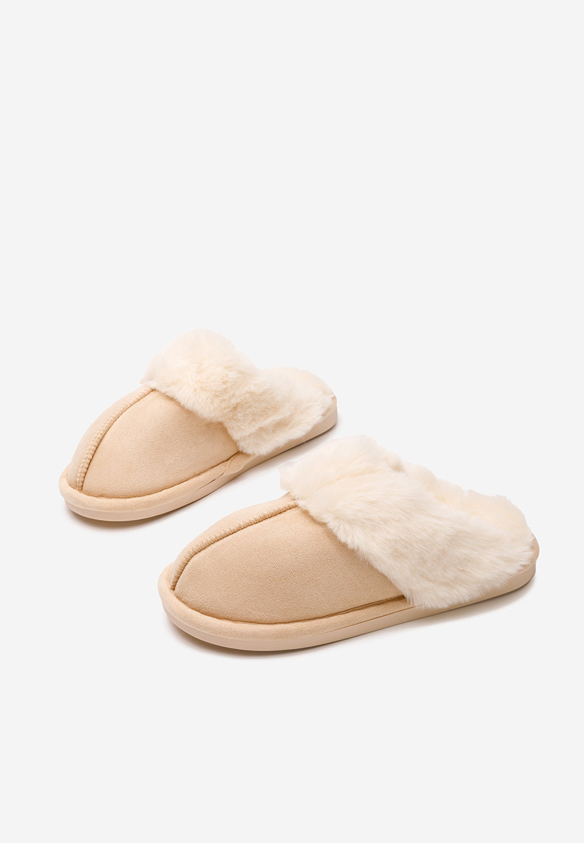 Pantofola donna invernale Arielle beige