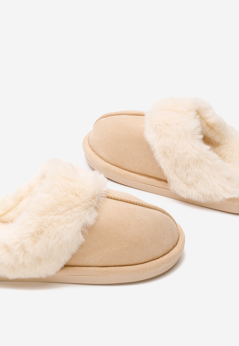 Pantofola donna invernale Arielle beige