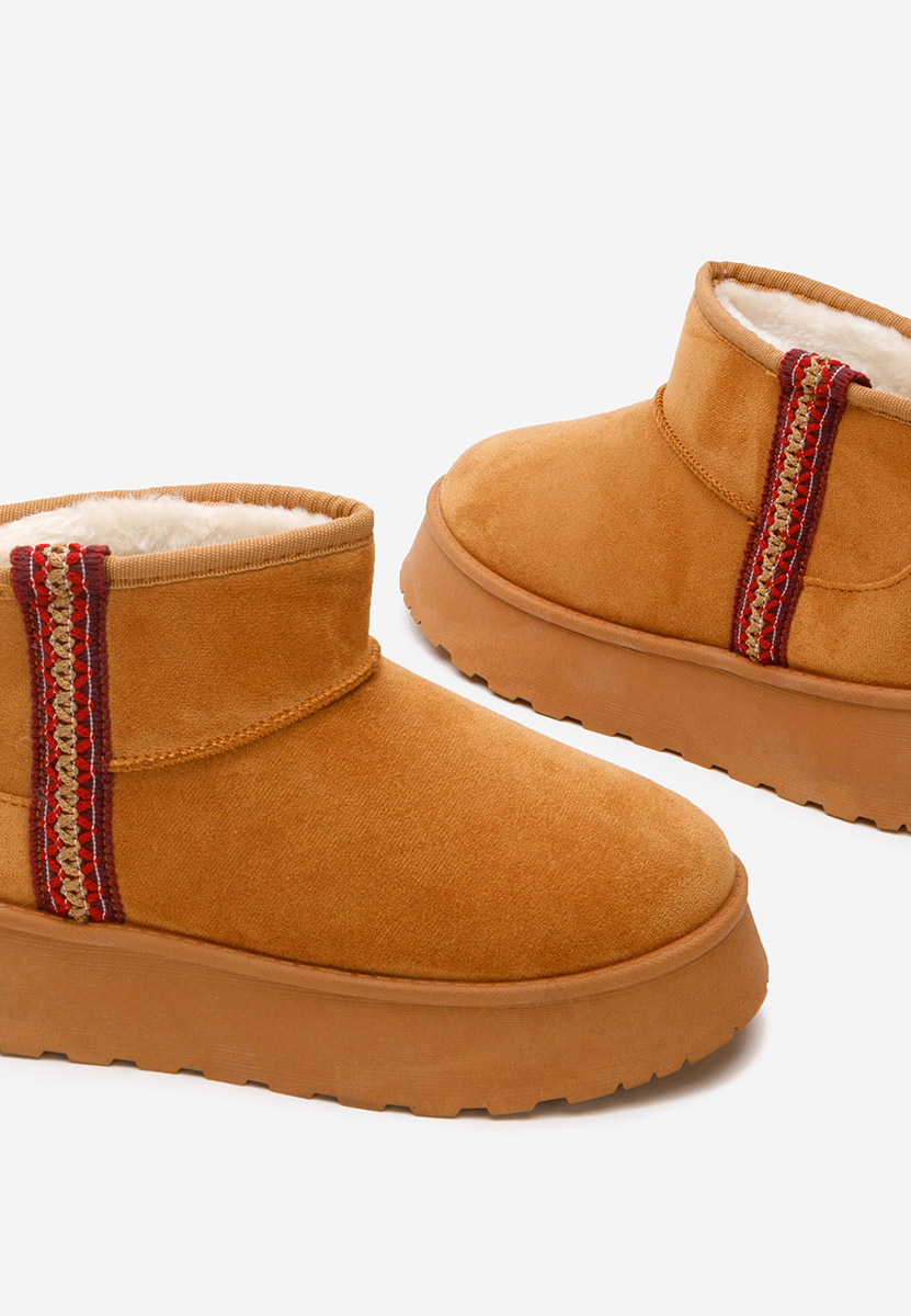 Stivaletti con plateau Kristin camel