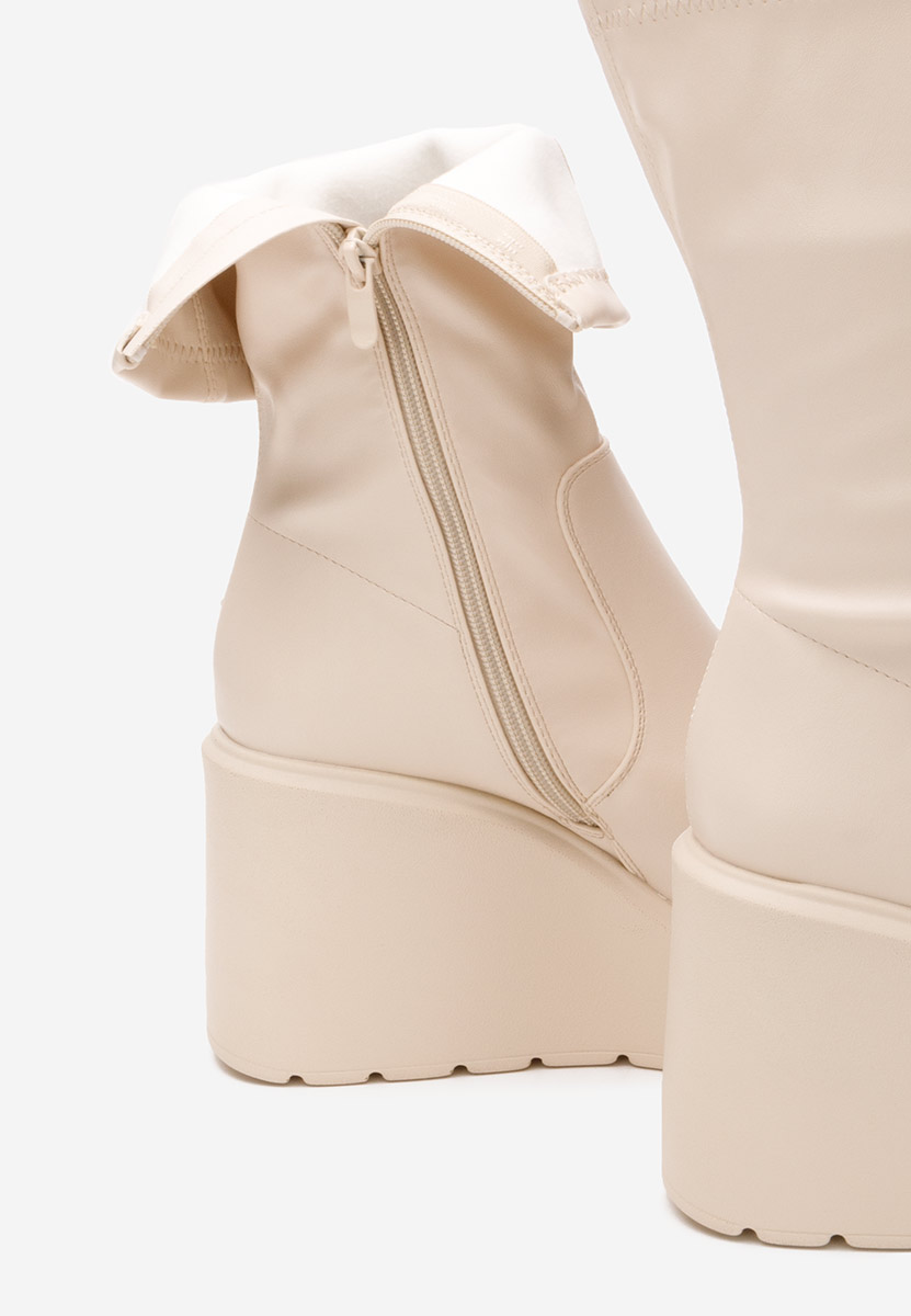 Stivaletti con plateau Rozlin V2 beige