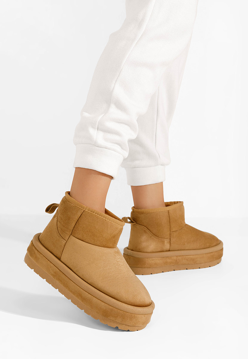 Stivali con piattaforma Libby camel