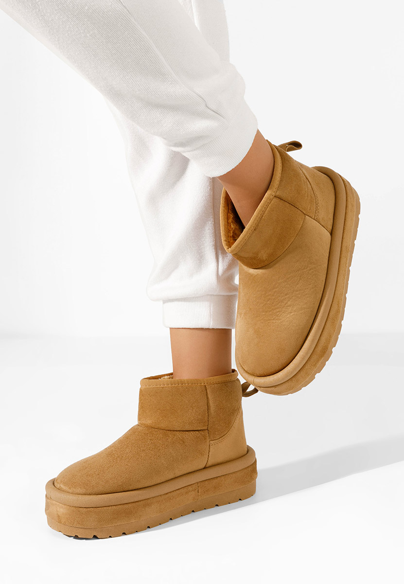 Stivali con piattaforma Libby camel