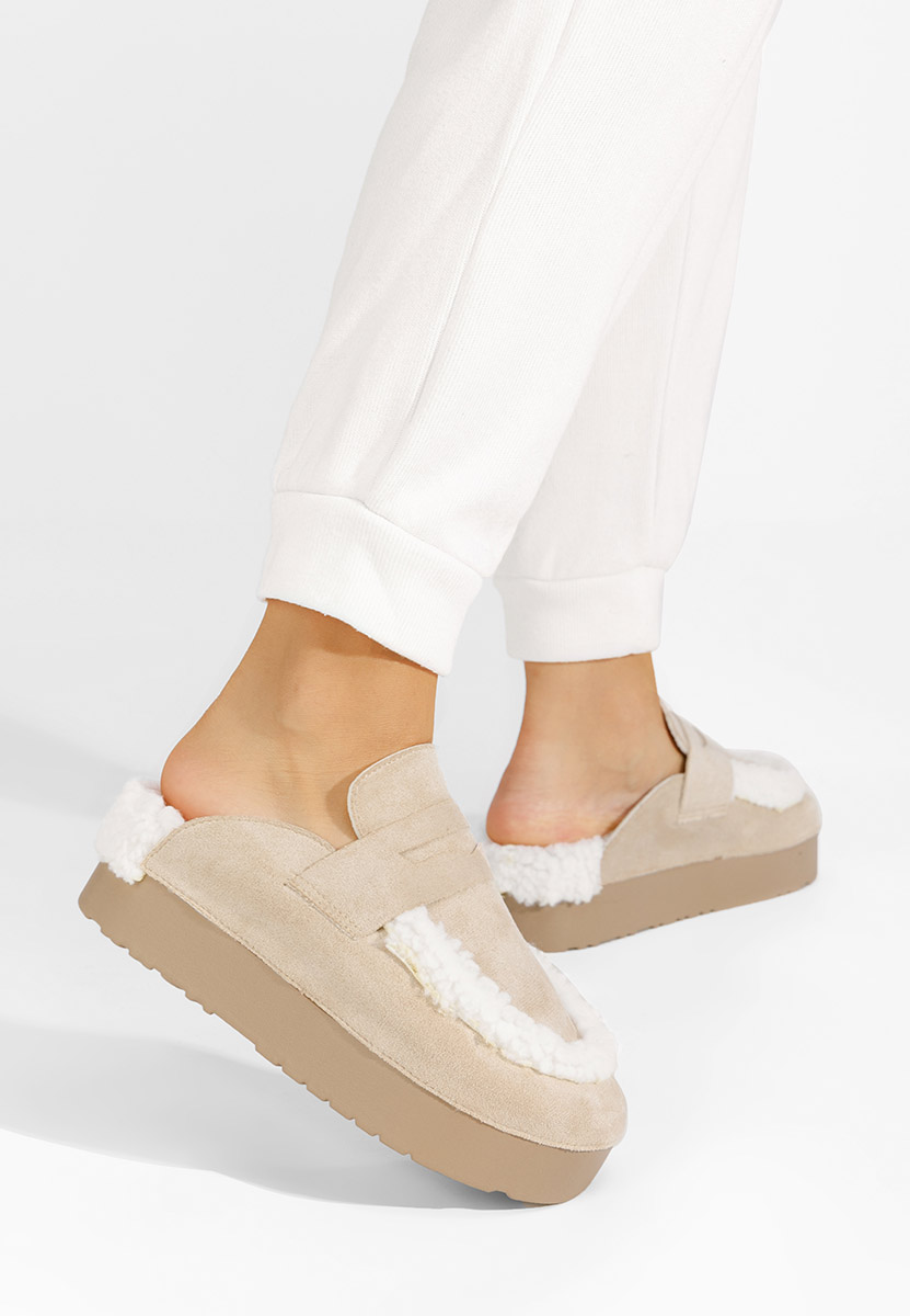 Ciabatte platform Wayne beige