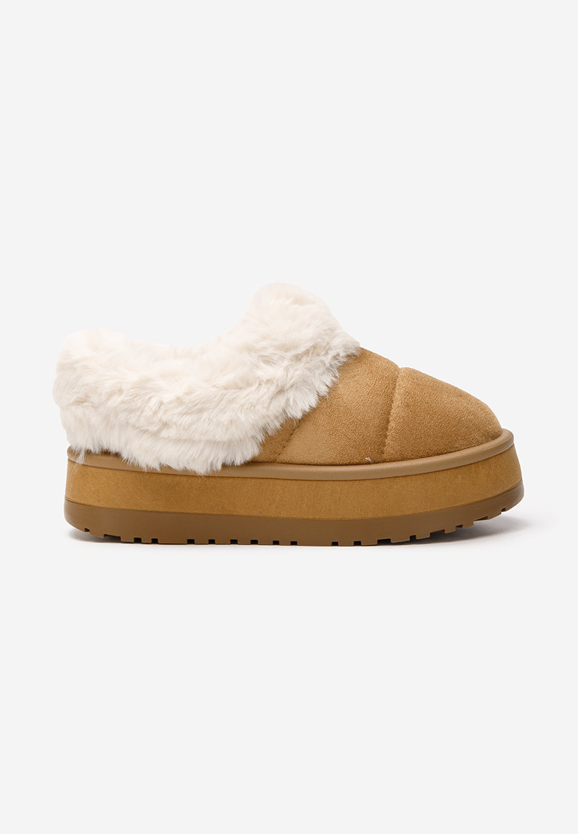 Zoccoli con zeppa Burma camel