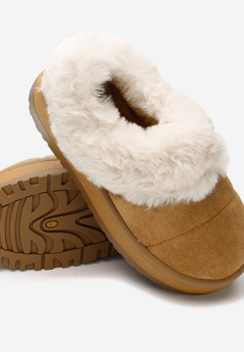 Zoccoli con zeppa Burma camel