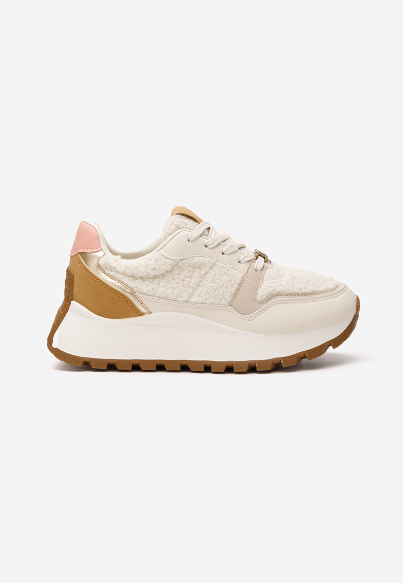 Sneakers con plateau Vivianna V2 beige