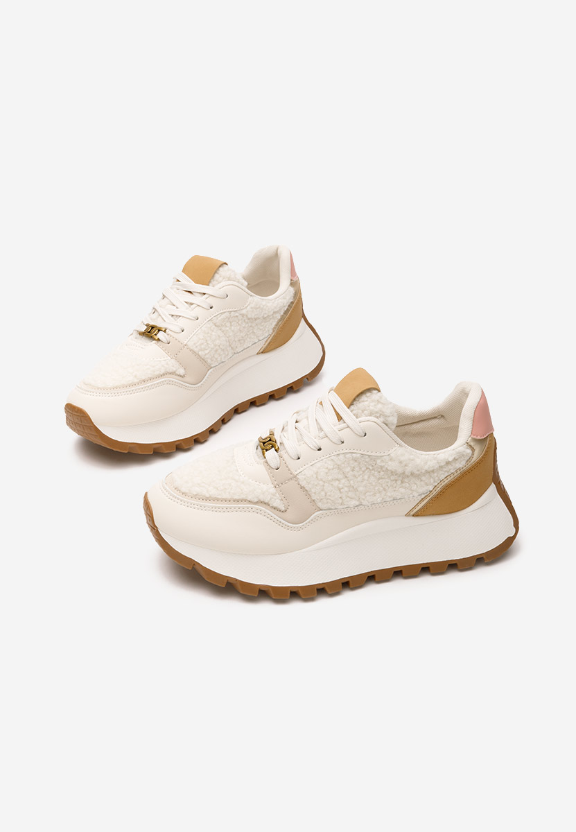 Sneakers con plateau Vivianna V2 beige